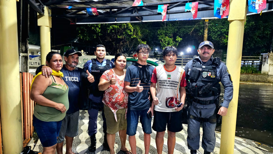 Em Parintins, Polícia Militar do Amazonas resgata adolescentes perdidos em área de mata